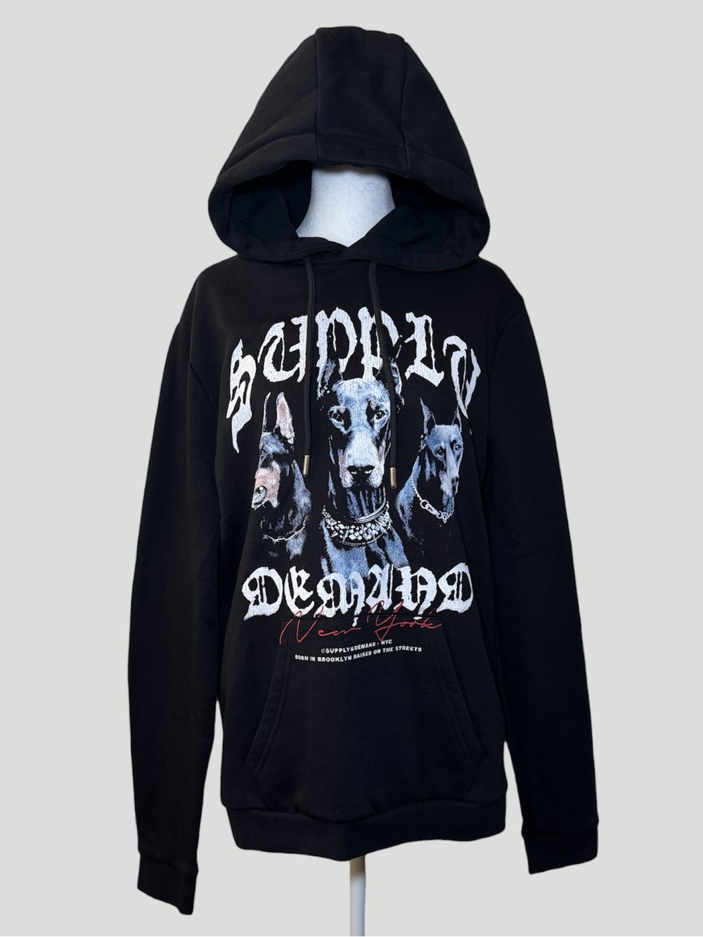 Supply & Demand NYC Doberman Black Graphic Hoodie